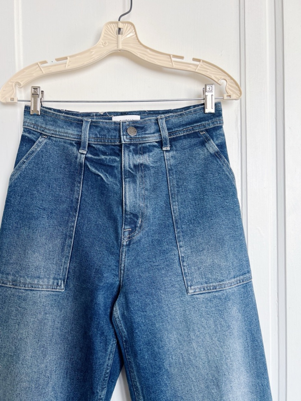 Pistola • Penny Utility High Rise Wide Leg jeans in Camden blue stretch curvy - Picture 3 of 11